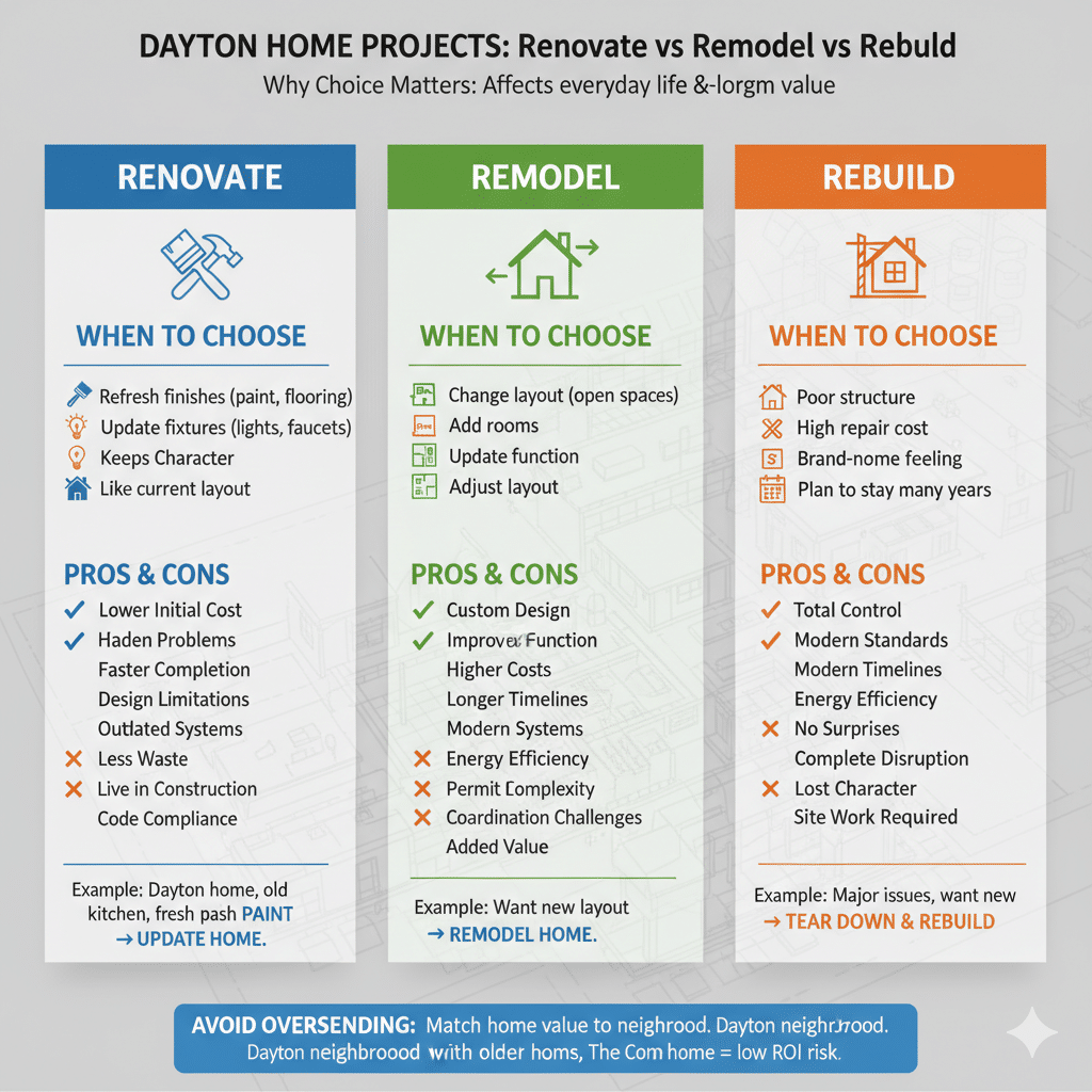 Remodel vs renovation vs rebuild which is better