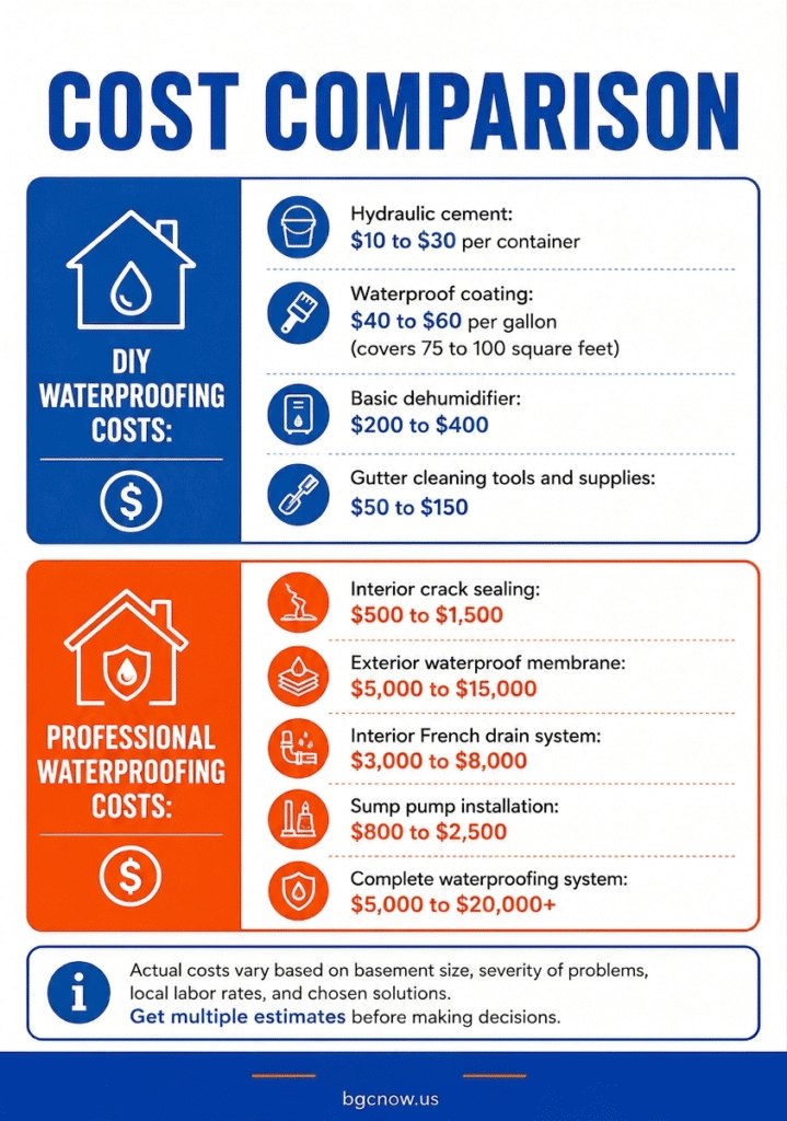 Waterproofing Tips for Your Basement: DIY & Professional Guide